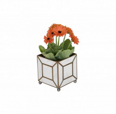 Worlds Away Classic Mirrored Planter Box - Matthew Izzo Home