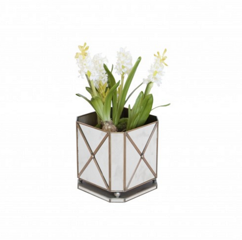 Worlds Away Regency Mirrored Planter Box - Matthew Izzo Home