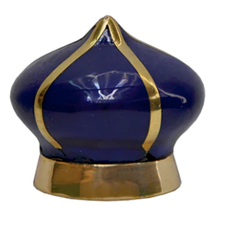 Worlds Away Miranda Pointed Brass Knob with Color Detail - Matthew Izzo Home
