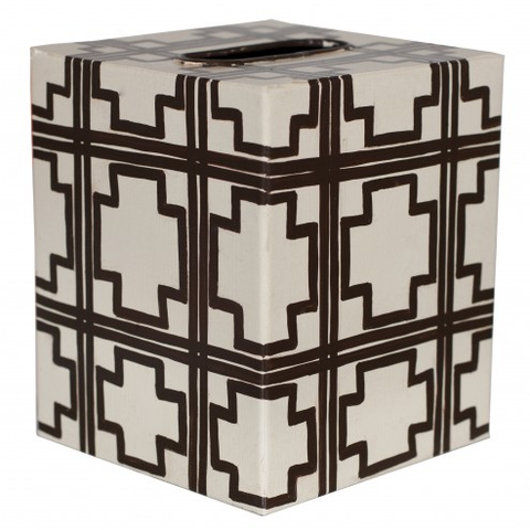 Worlds Away Kleenex Box Cream Squares - Matthew Izzo Home