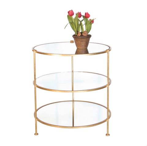 Worlds Away 3-Tier Side Table - Matthew Izzo Home