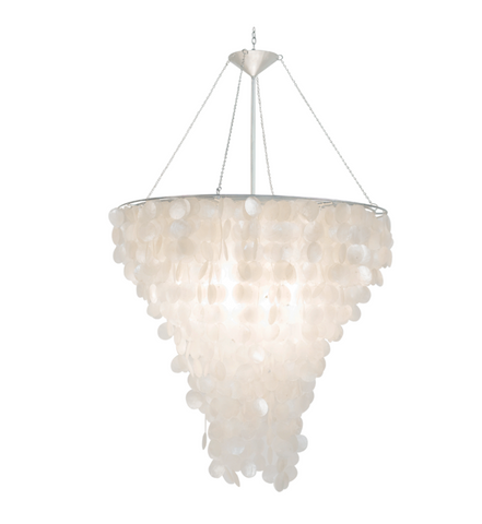 Worlds Away Capiz Shell Chandelier 30" diameter - Matthew Izzo Home