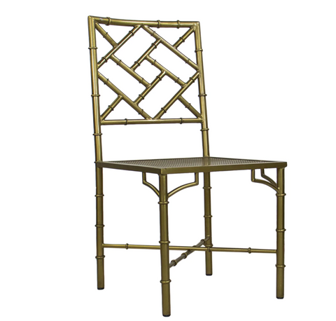 Brass Bamboo Side Dining Chair - Matthew Izzo Collection - Matthew Izzo Home