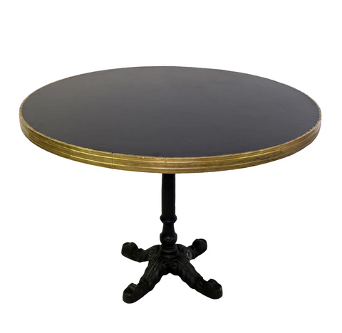 Avignon Round Black Bistro Table - Matthew Izzo Collection - Matthew Izzo Home