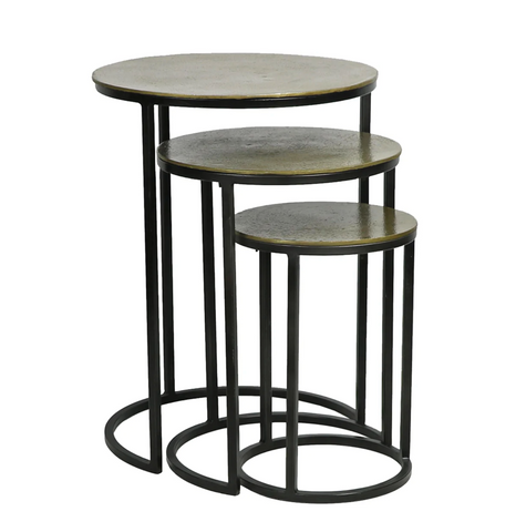 Texture Nesting Tables (Set of 3) - Matthew Izzo Collection - Matthew Izzo Home