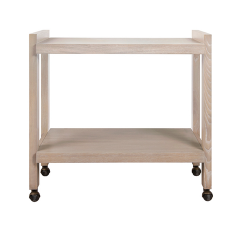 Worlds Away Rockwell Cerused Oak Bar Cart - Matthew Izzo Home