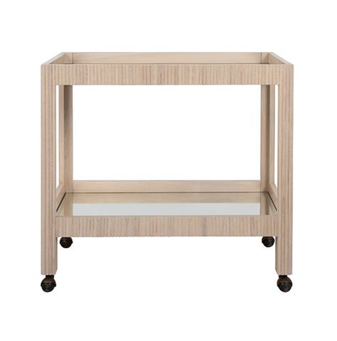 Worlds Away Otis Cerused Oak Bar Cart - Matthew Izzo Home