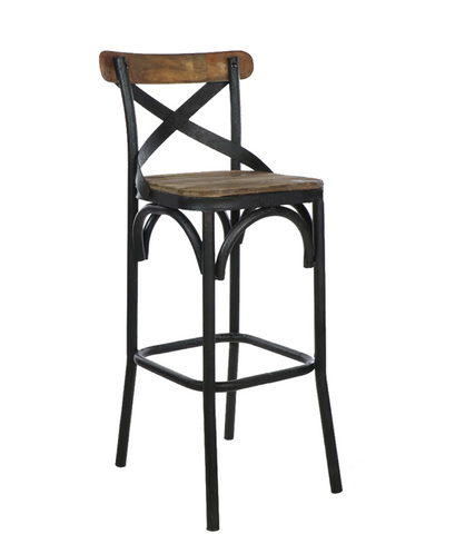 Crossroads Caned Black Counter Stool - Matthew Izzo Collection - Matthew Izzo Home