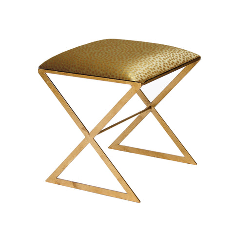 Worlds Away "X" Side Stool - Dot - Matthew Izzo Home