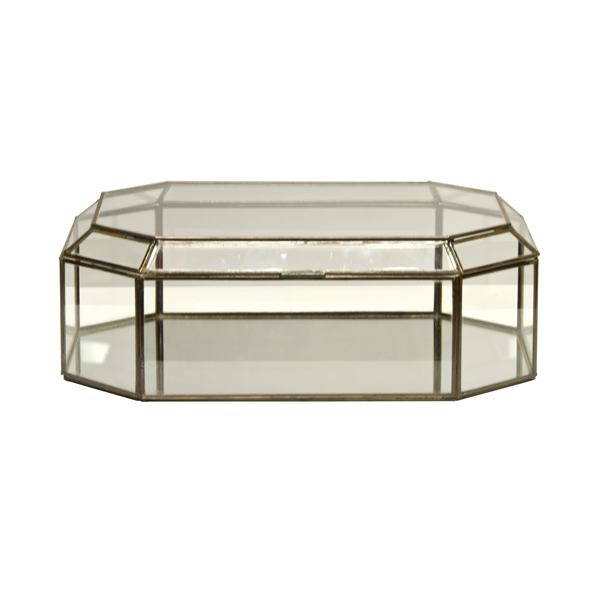 Normal Glass Box Regency Octagonal Clear Glass Box