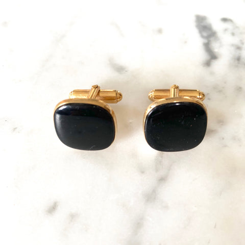 1960s Onyx Cufflinks - Matthew Izzo Home