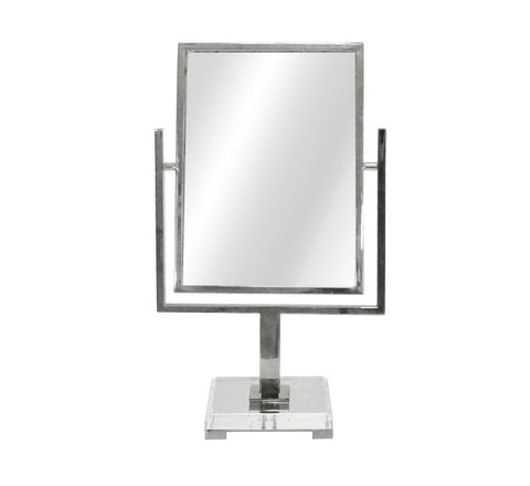 Worlds Away Caitlin Nickel Countertop Mirror - Matthew Izzo Home