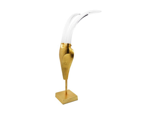 Worlds Away Derby Gold Leaf Antelope Sculpture - Matthew Izzo Home