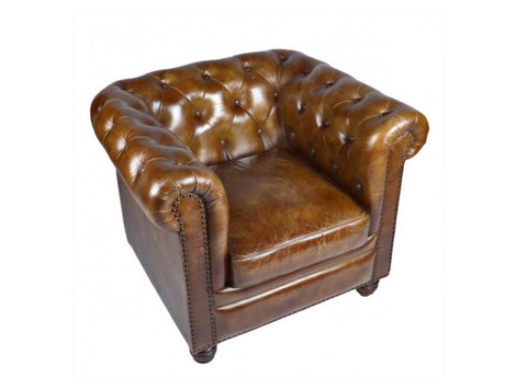Norwood Leather Lounge Chair - Matthew Izzo Collection - Matthew Izzo Home