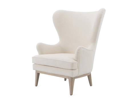 Worlds Away Frisco Wing Ivory Weave Lounge Chair - Matthew Izzo Home
