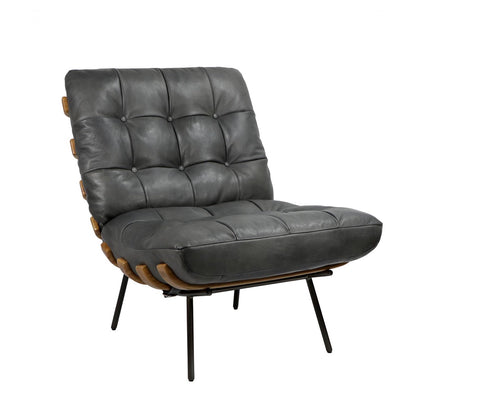 Langdon Rustic Leather Lounge Chair - Matthew Izzo Collection - Matthew Izzo Home