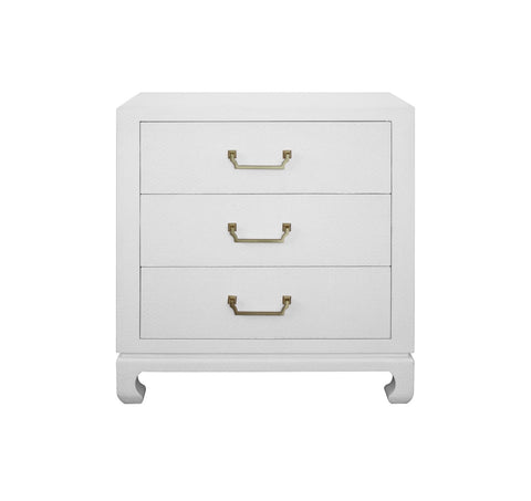 Worlds Away Camille White Lacquer Chest - Matthew Izzo Home