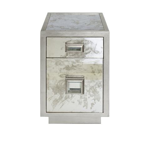 Worlds Away Cisco Silver Leaf Side Table - Matthew Izzo Home