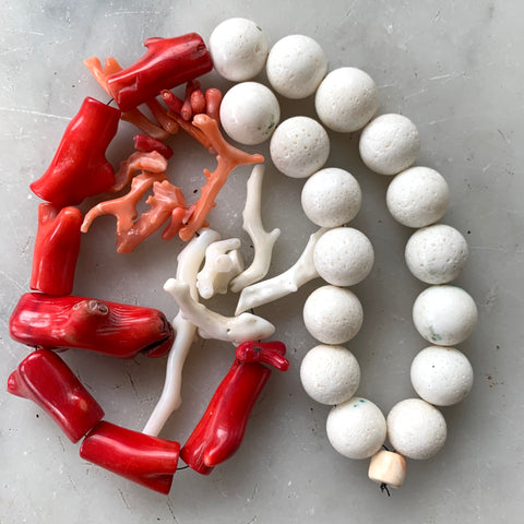 Rare collection of vintage coral beads - Matthew Izzo Home