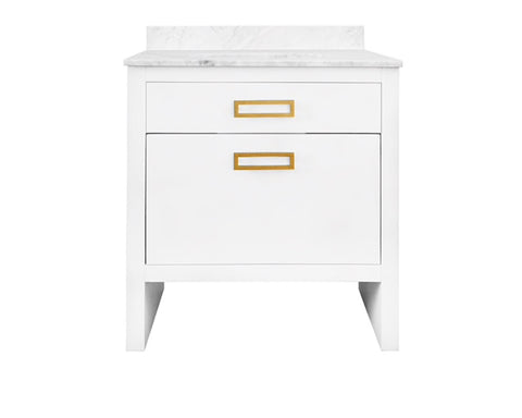 Worlds Away Seth Matte White Bath Vanity - Matthew Izzo Home