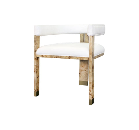 Worlds Away Jude Burl Wood Accent Chair - Matthew Izzo Home
