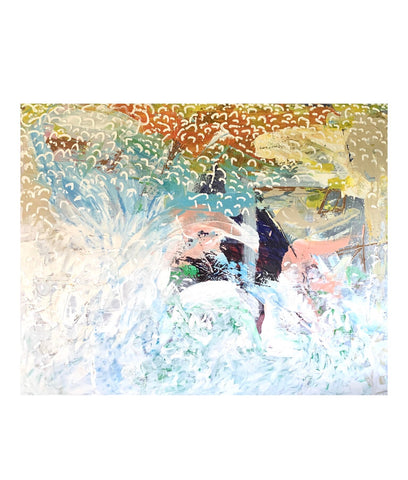 Matthew Izzo Large Abstract Oil Painting, “Snow Flower” (2020) - Matthew Izzo Home