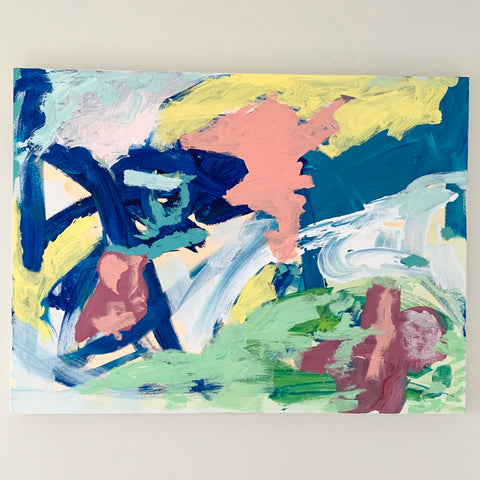Matthew Izzo Abstract Acrylic Painting, "Water Fall Hudson Valley" (2020) - Matthew Izzo Home